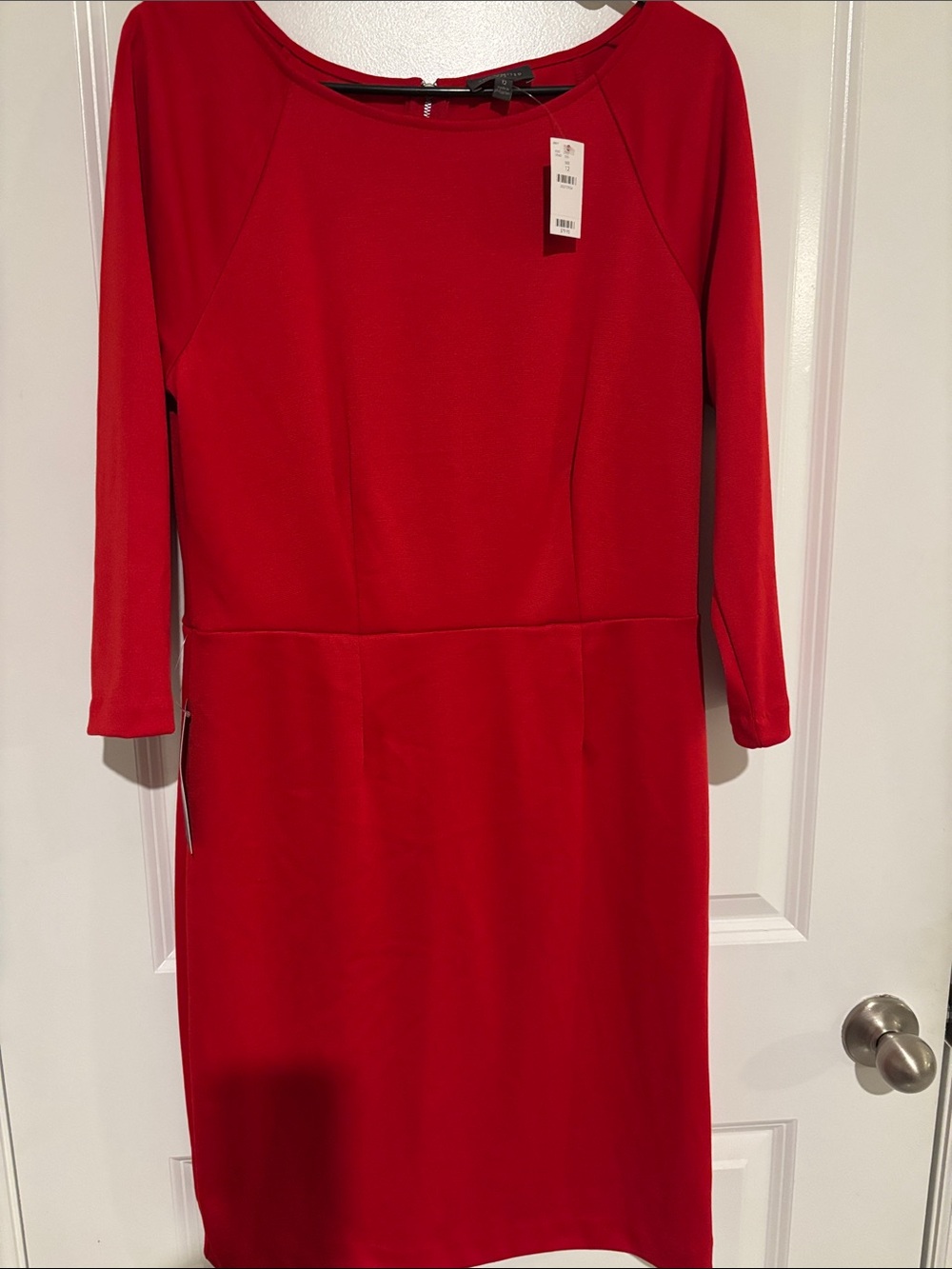 The Limited Red Midi Sheath Dress